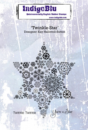Twinkle Star A6 Red Rubber Stamp